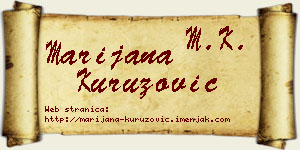 Marijana Kuruzović vizit kartica